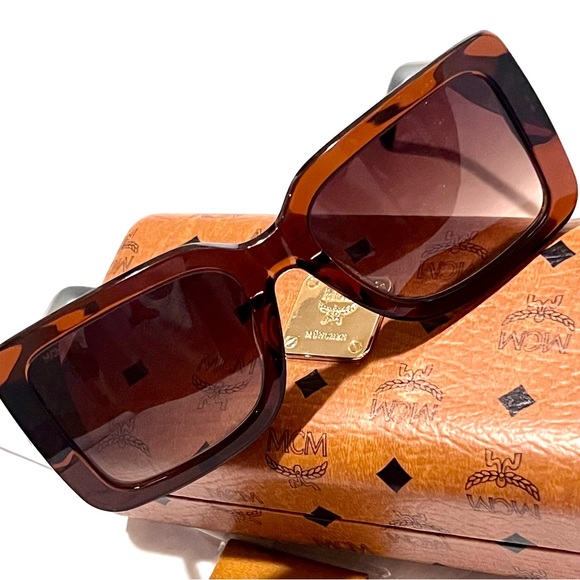 MCM 54mm Rectangular Sunglasses with Case/Cloth Brown/Cognac - Picture 6 of 13